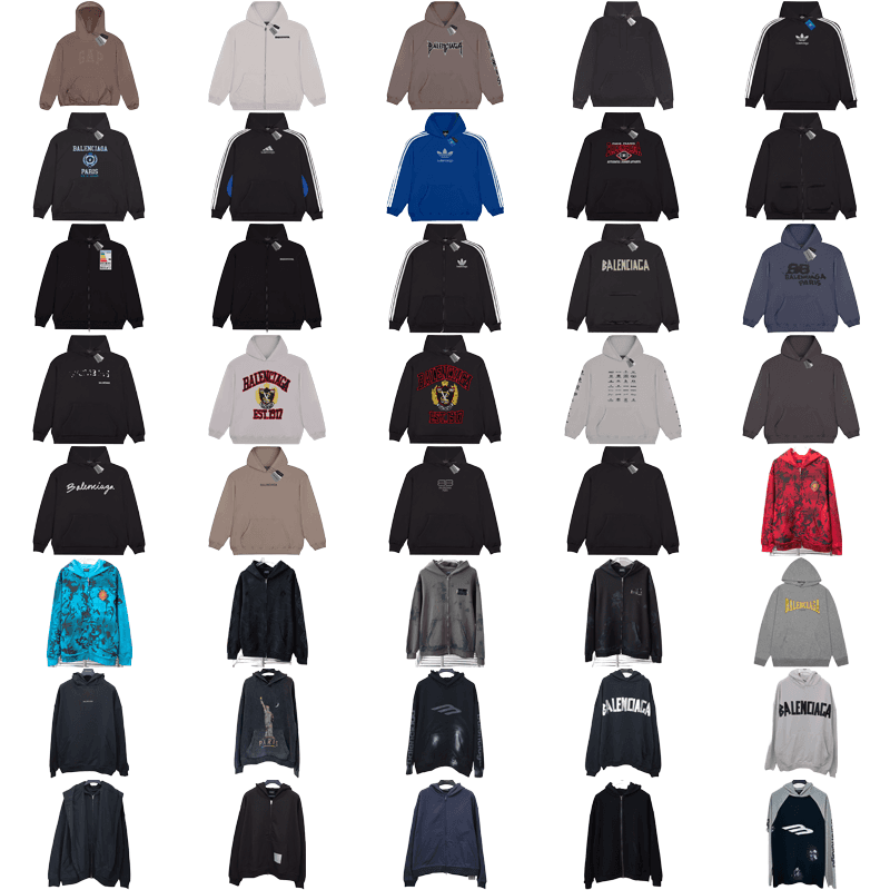 Balenciaga, Adidas, and Supreme Hoodie Collection